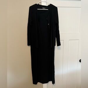 Elegant Black Sheath Three Piece Set